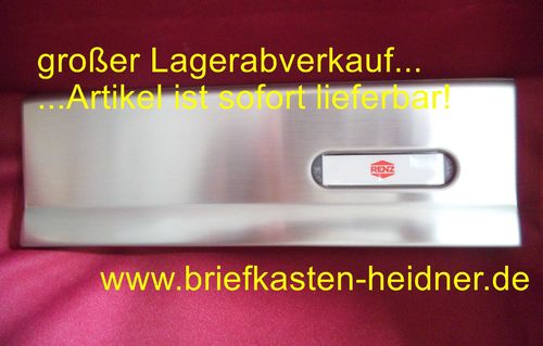 ITH27: Renz-Einwurfklappe Innentür Briefkasten, 260 mm, Edelstahl, mit Namensschild