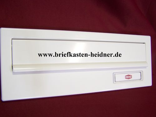 MDH05: Frontplatte Briefeinwurf für Mauerdurchwurf Briefkastenanlage 300mm Hersteller Renz weiss