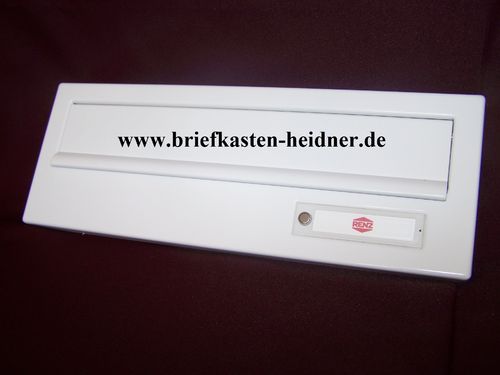 MDH06: Renz-Frontplatte für Mauerdurchwurfanlage 300er, RSA2-Klingeltaster, weiß