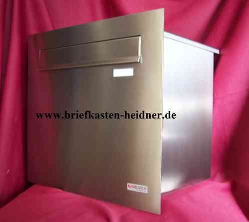 ITH50: Knobloch-Durchwurf-Briefkasten, Fixtiefe 270, Edelstahl, für Mauer, Tür und Tor