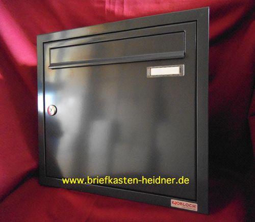 UPH120: Knobloch-Unterputz-Briefkasten, 1-teilig, Tiefe 100, Rahmen TE110, Farbauswahl