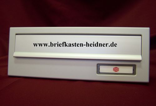 MDH110 Renz-Frontplatte für Mauerdurchwurfanlage 300er, Namensschild, Aluminium silber eloxiert