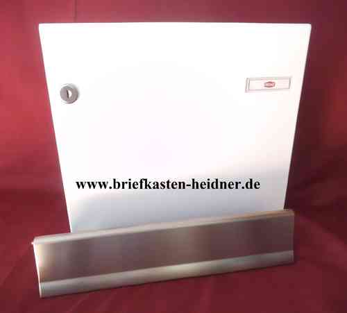 KAH81: Renz-Innentür-Briefkastenanlage, 370 mm, weiß oder grau / Edelstahl