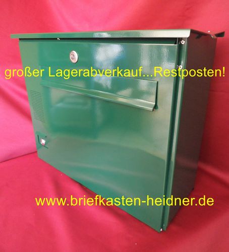 APH03: Knobloch-Aufputz-Briefkasten, 1-tlg., mit Funktionsfach, Restposten, grün