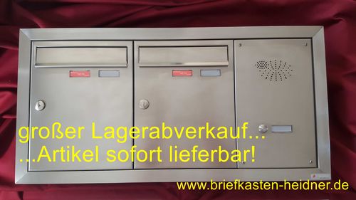 UPH165 : Knobloch Unterputz-Briefkastenanlage, 2-teilig, Edelstahl, nebeneinander