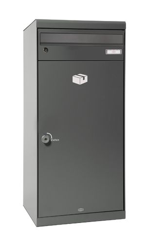FAH503: freistehende Renz Paket-Brief-Kastenanlage, Stele, QUBO L, Entnahme hinten, 1-tlg.,Varianten